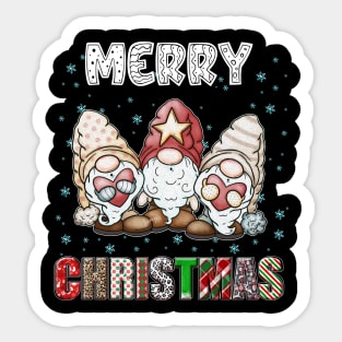 Merry Christmas Gnome Family Funny Xmas Tree Women Men Kids Sticker